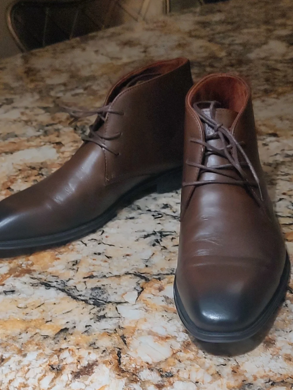 Holy Dove Men's Oxford Leather Dress Boots Brown US 12 Like New